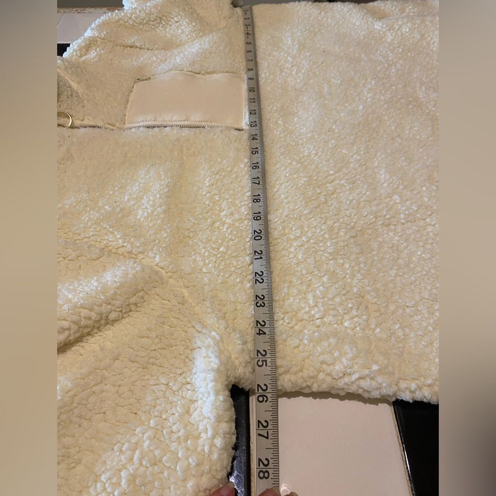 Torrid Active Winter White Sherpa Half Zip Pullover Sweater SZ 1X / 14-16 Cozy - Picture 13 of 15